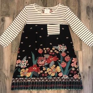 Mixed print tunic/dress